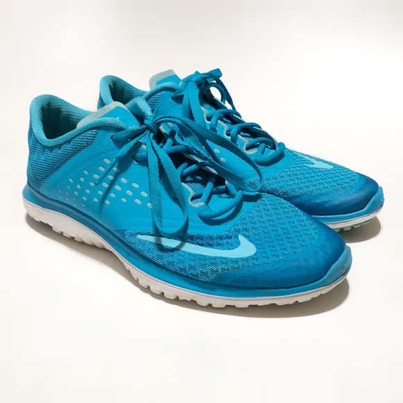 Nike Fitsole Lite Run 2 Aqua Blue Running Shoes - Picture 2 of 11
